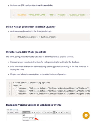 TYPO3 + CKEditor: Heaven for TYPO3 Developer & Editor | PDF