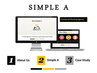SIMPLE A
Creative & Planning Agency
1 2 3About Us Simple A Case Study
 