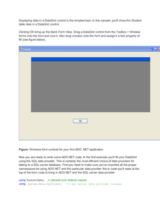 Simple ado program by visual studio | PDF
