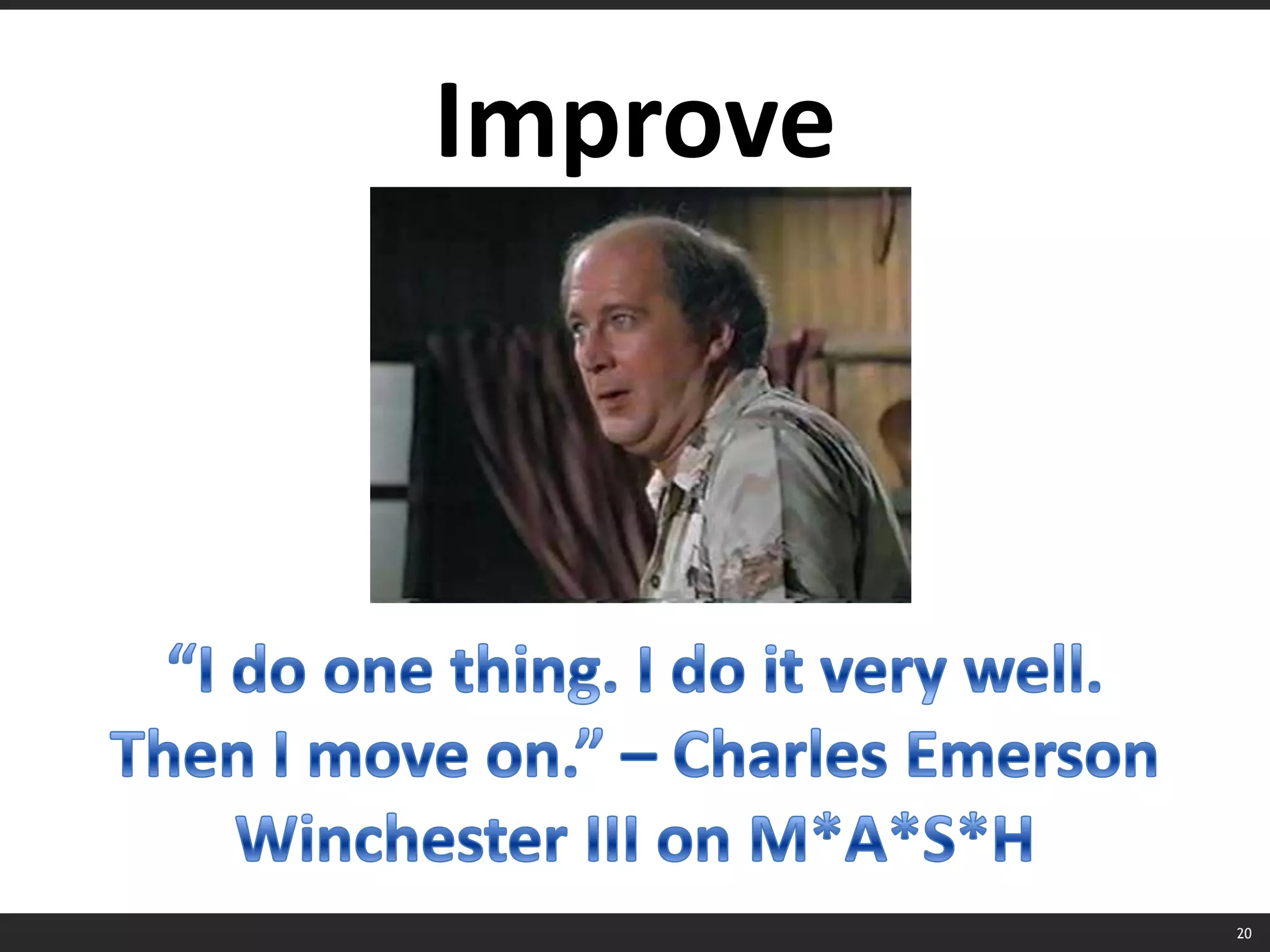 Do the simplest thing that works – then stopIt should be a swingIt should rotate easilyGiven it is solid, when it is under pressure, it should still workFrom the acceptance criteria on the flip chart, what are we building?16