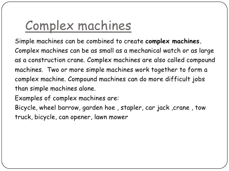 Worksheet Compound Machines Worksheet simple and complex machines machinessimple machines