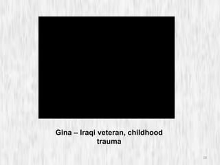 Gina – Iraqi veteran, childhood trauma 