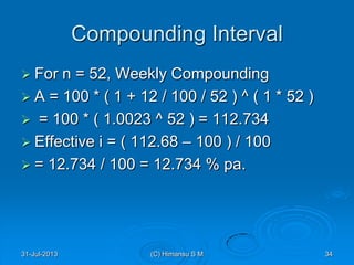 Compounding Weekly Simple and Compound Interest | PPTX