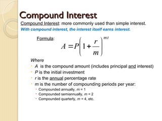 Simple Compounding Formula Lesson 2Simple and Compound Interest.ppt