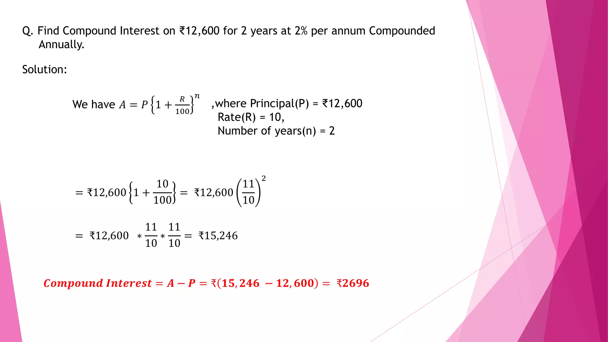 Simple and compound interest (1) | PPTX | Stocks and Bonds | Personal ...