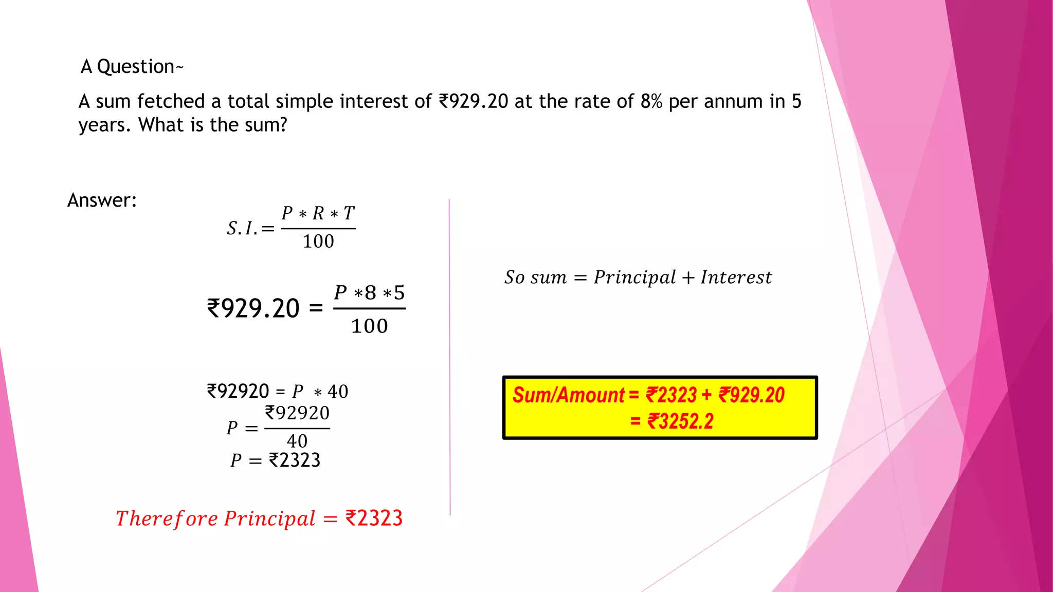 Simple and compound interest (1) | PPTX | Stocks and Bonds | Personal ...