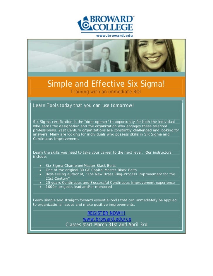 Simple And Effective Six Sig