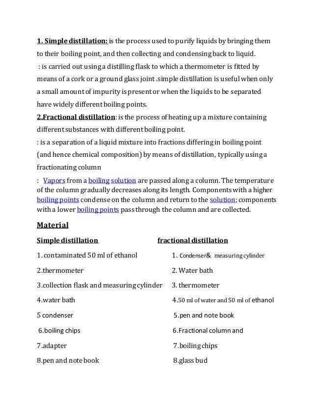 Simple distillation essay image