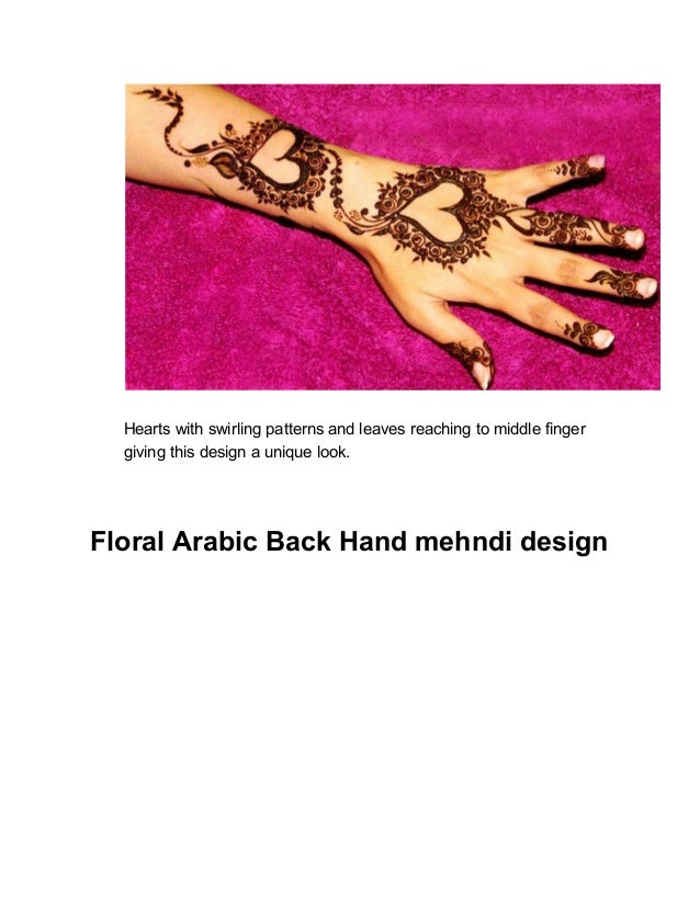 Simple Arabic Mehndi Designs For Kids 2019