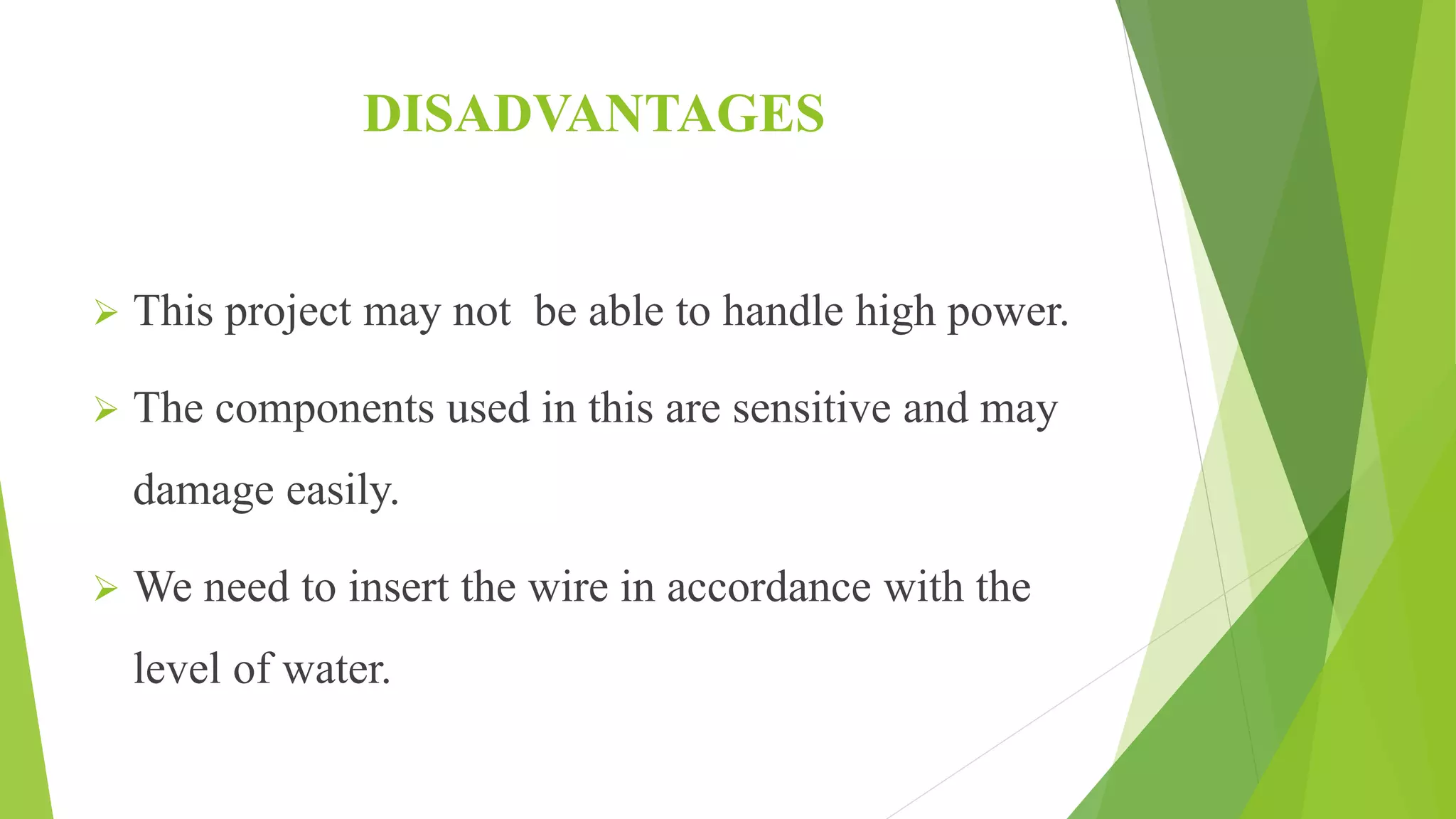 Simple automatic water leval controller | PPTX