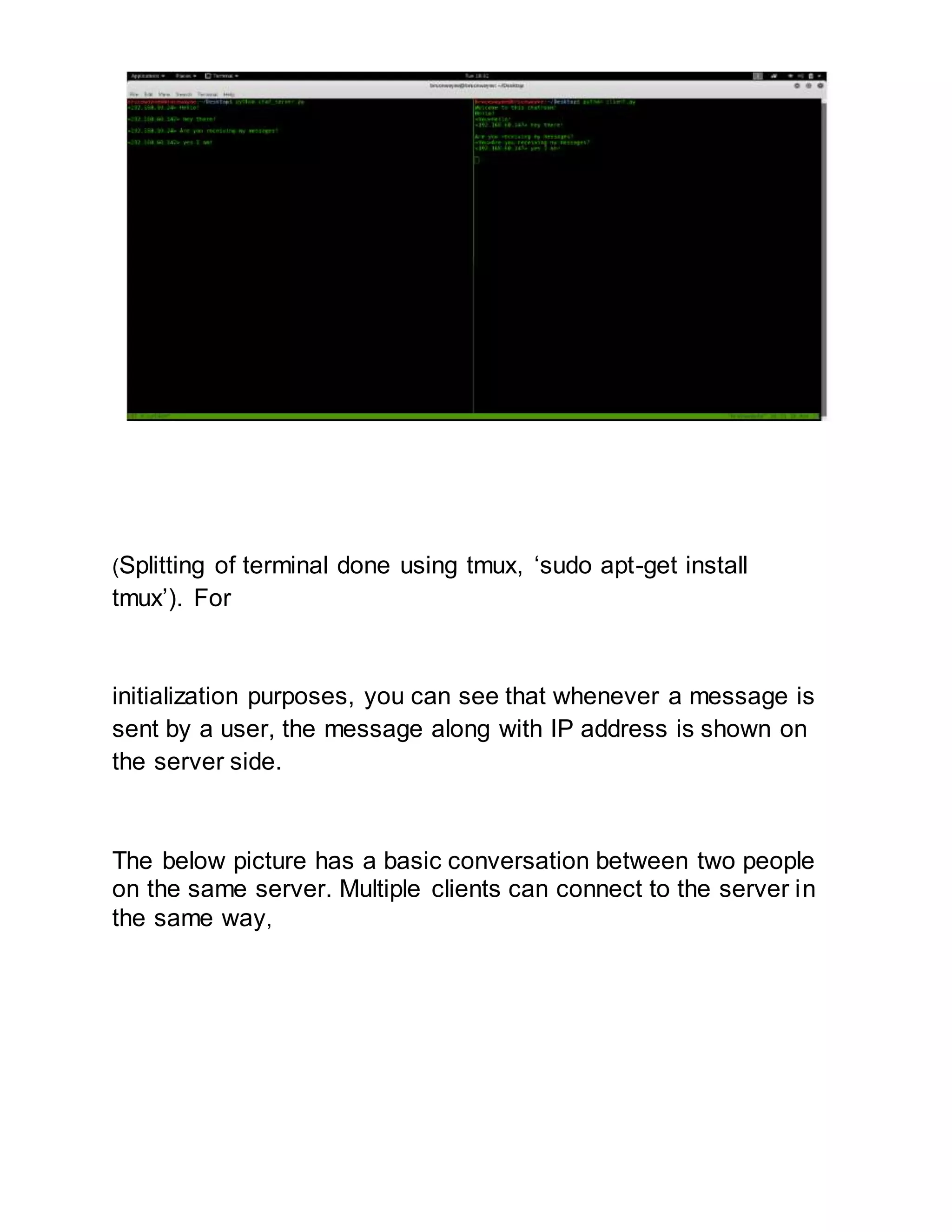 Simple chat room using python | PDF