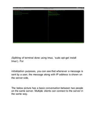 Simple chat room using python | DOCX