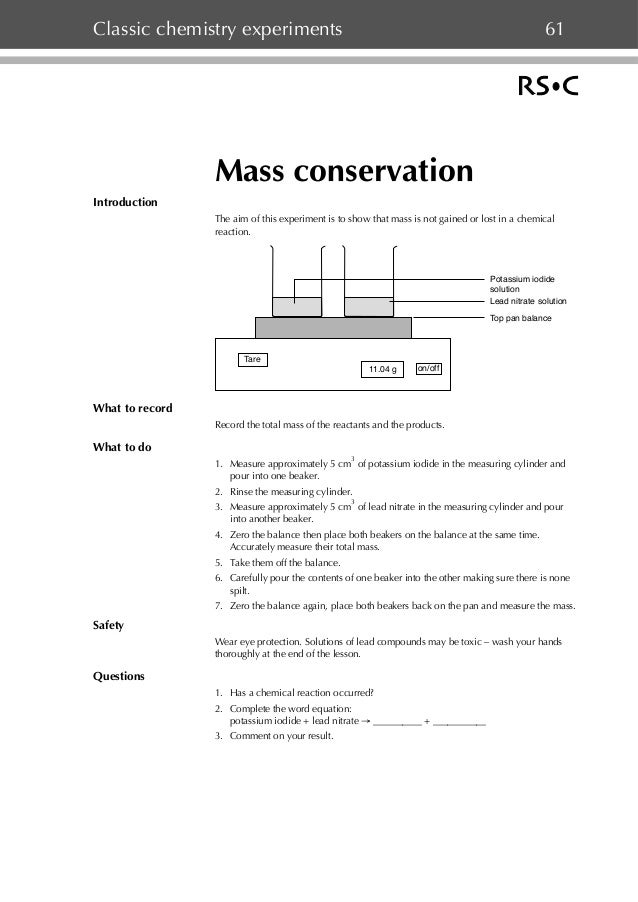 Simple Chemistry Experiments