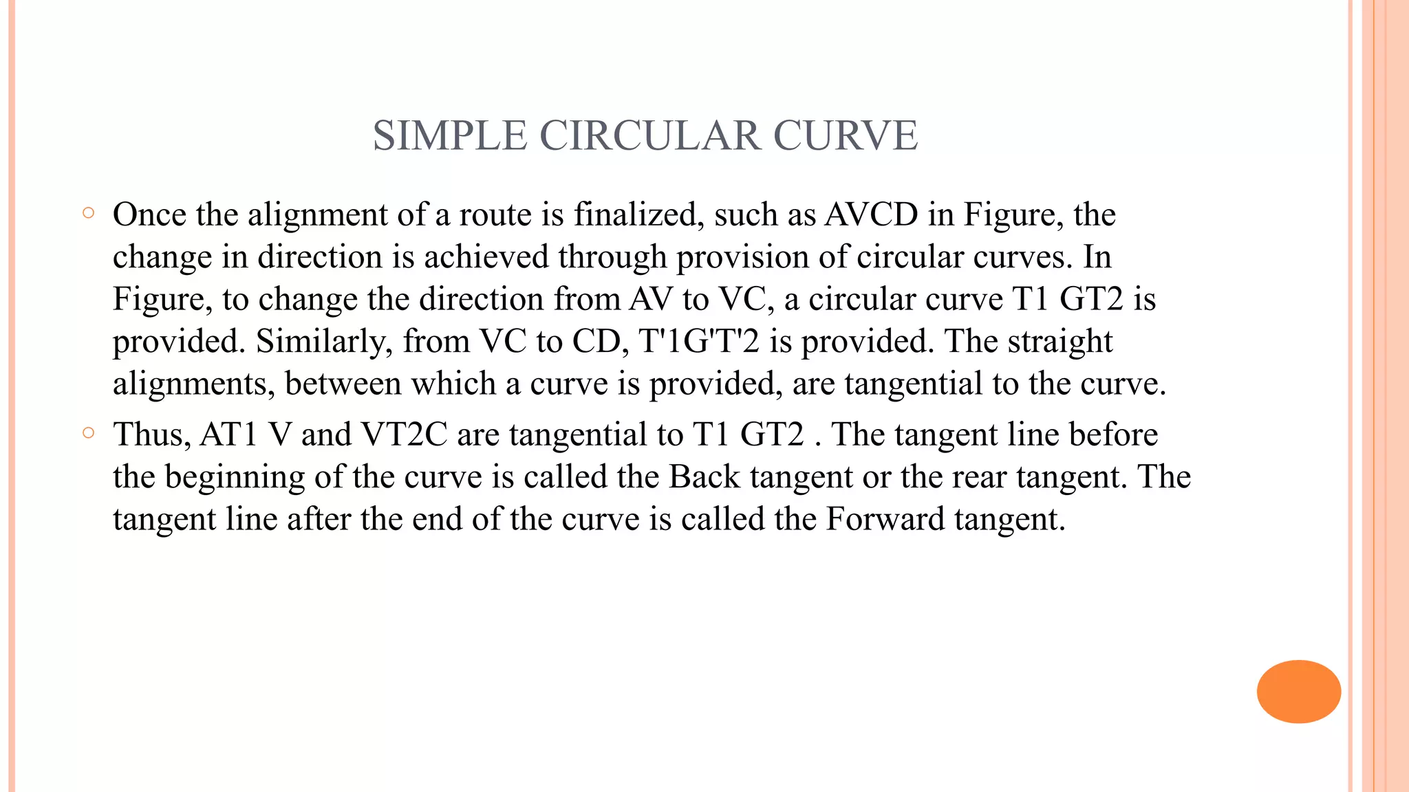 Simple circular curve | PPT