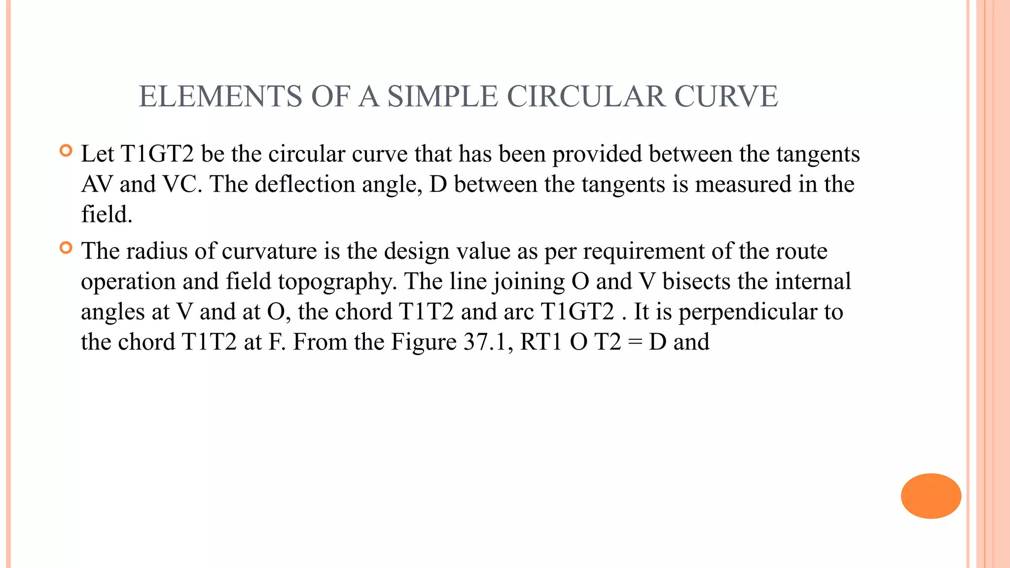 Simple circular curve | PPT