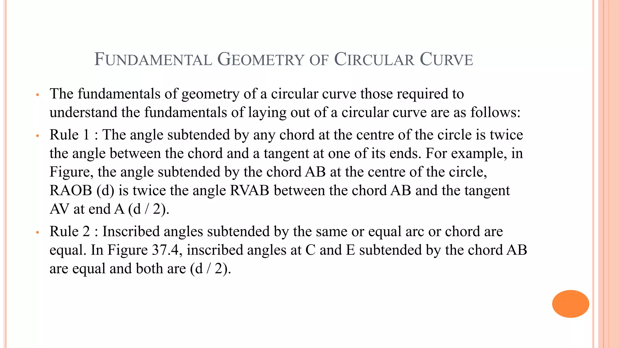 Simple circular curve | PPT
