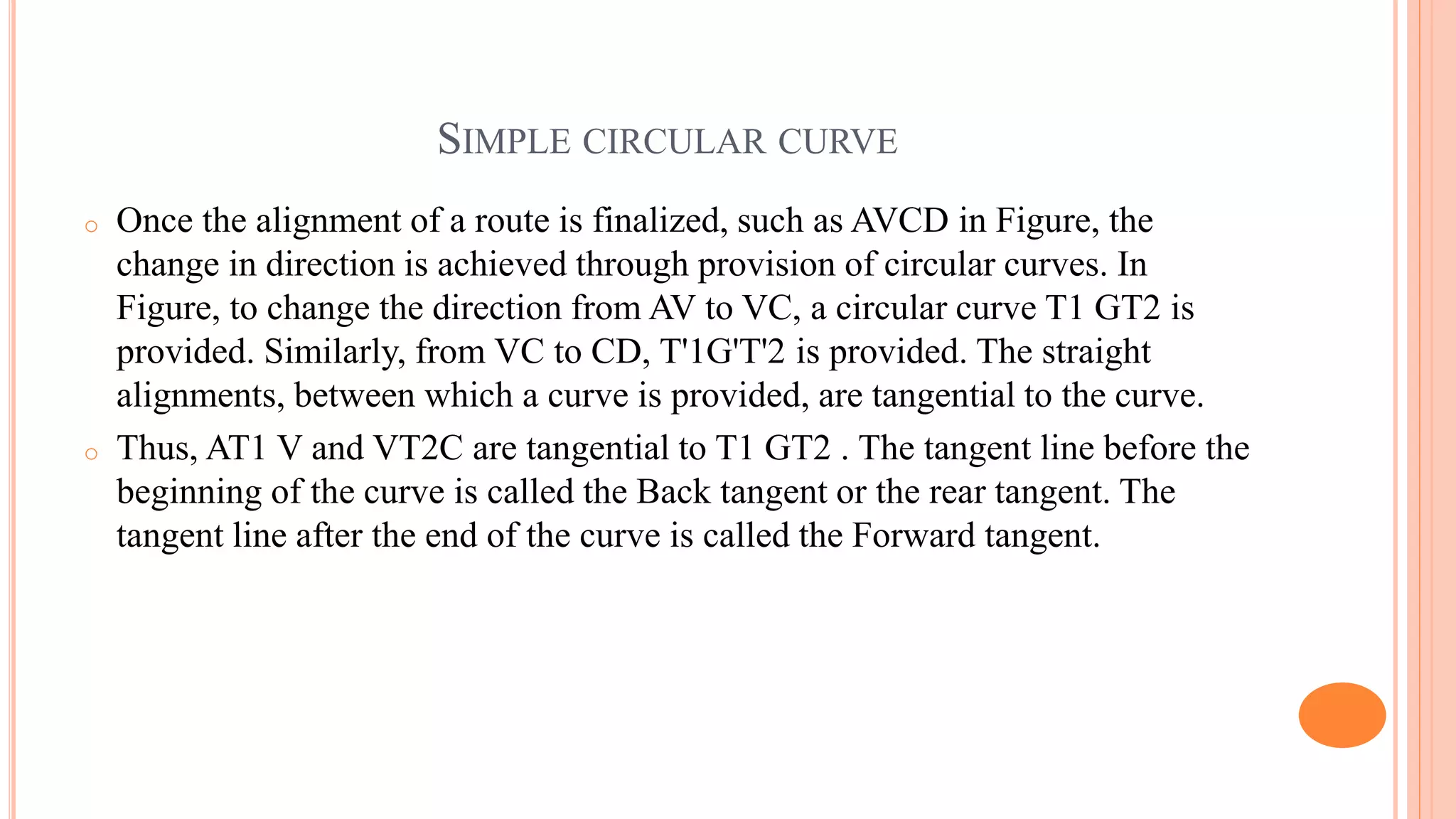 Simple circular curve | PPT