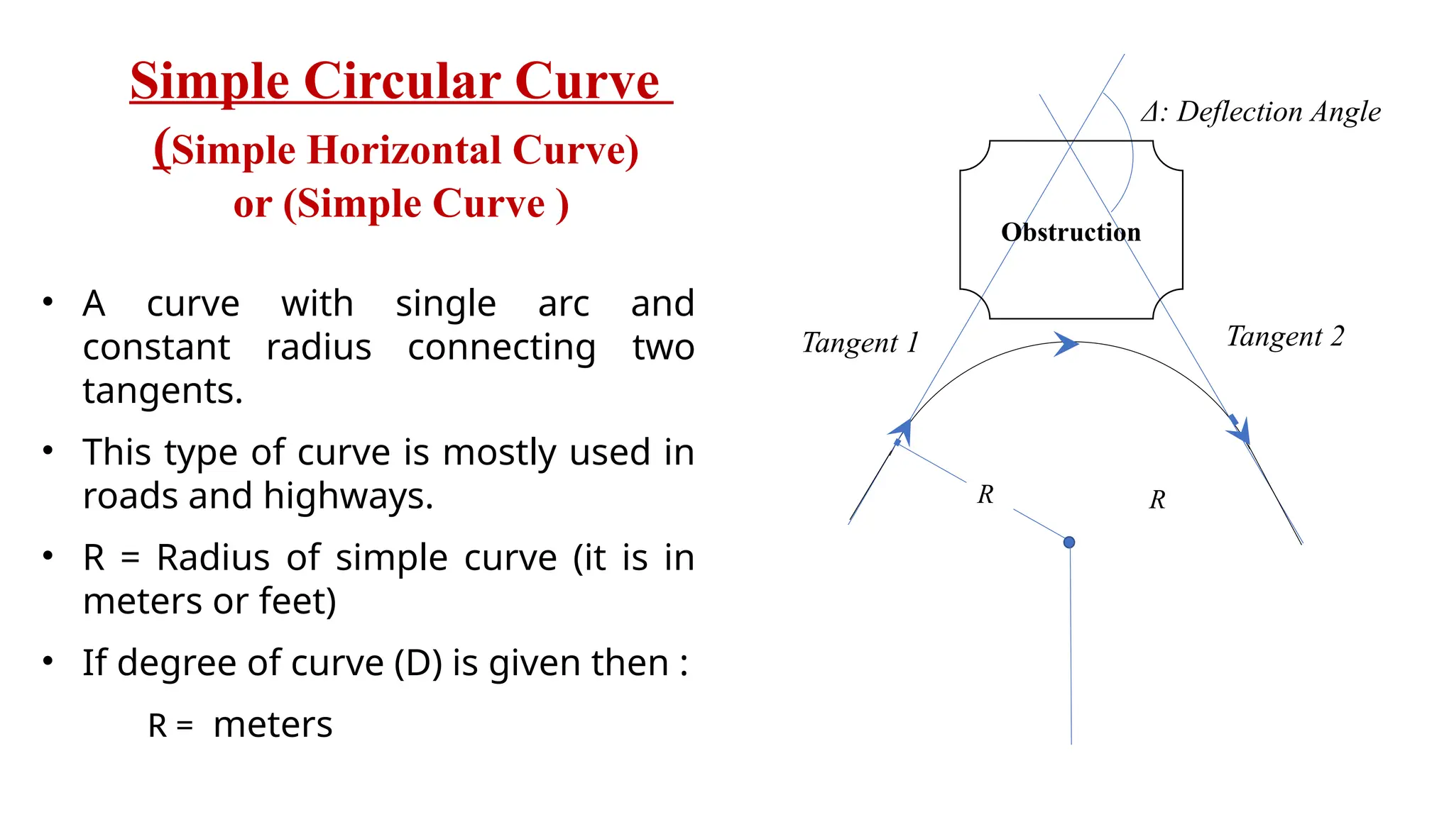 Simple Circular Curve and its uses in the fieldpptx | PPT