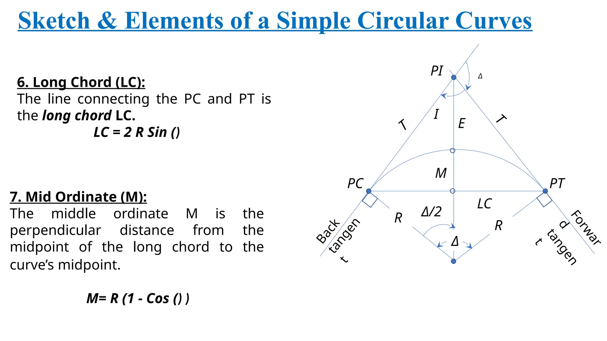 Simple Circular Curve and its uses in the fieldpptx | PPT