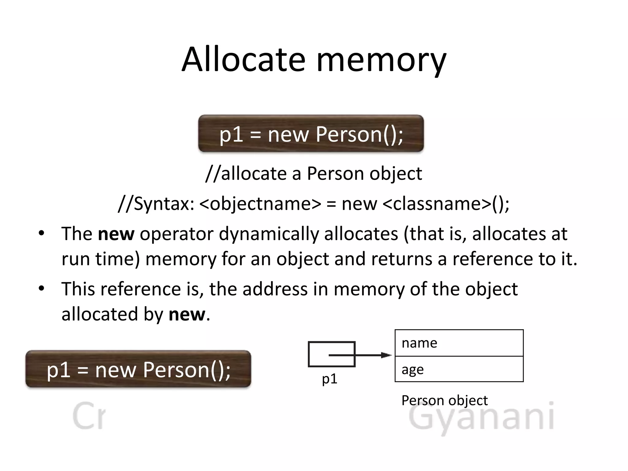 Simple class and object examples in java ppt