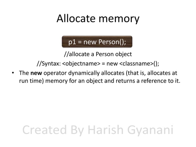 Simple class and object examples in java | PPTX