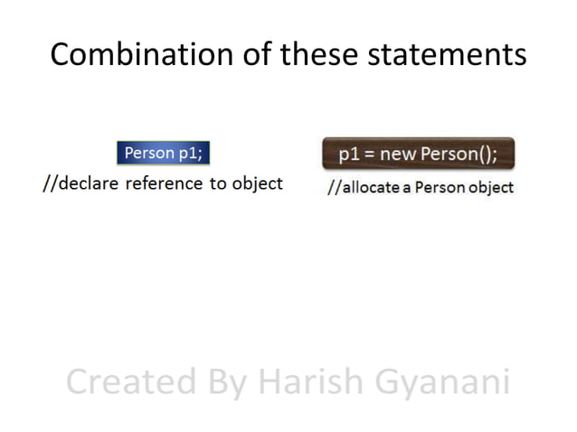 Simple class and object examples in java | PPTX