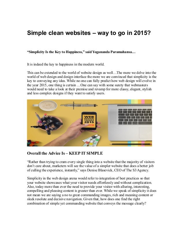 simple clean websites way to go in 2015 simple clean
