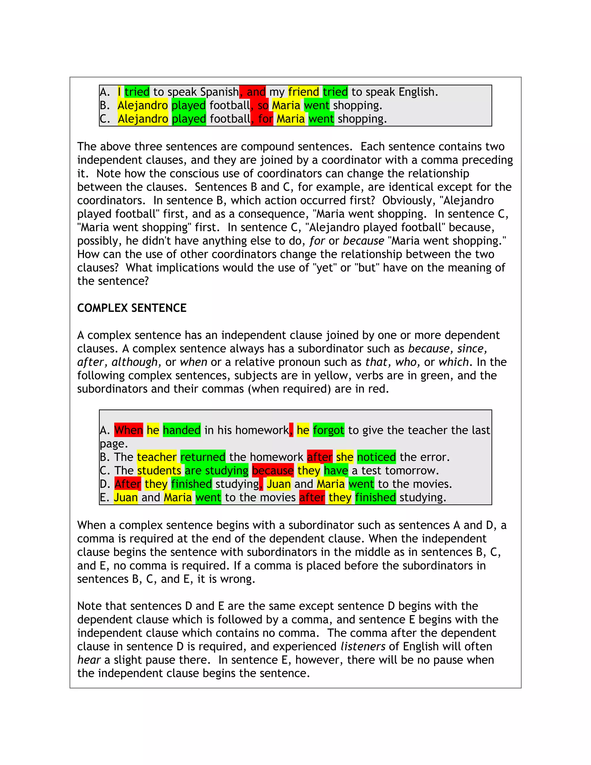 Simple compound complex