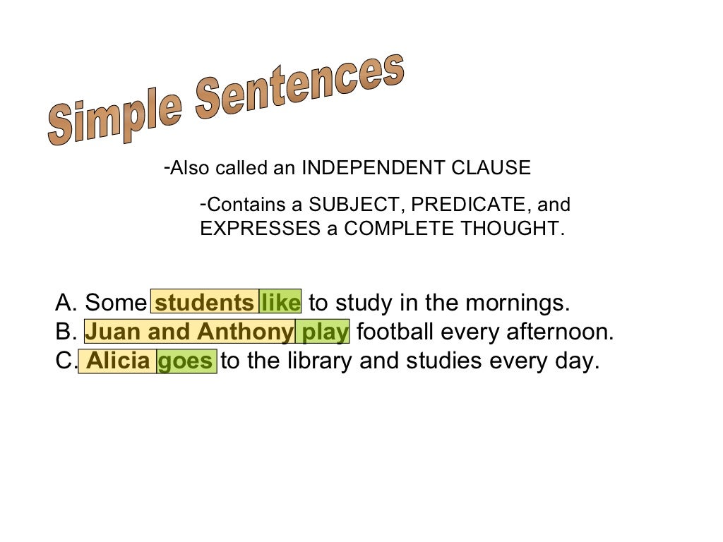 Simple sentence is. Simple sentence. simple sentence example. complex sentence clauses. simple and compound predicate.