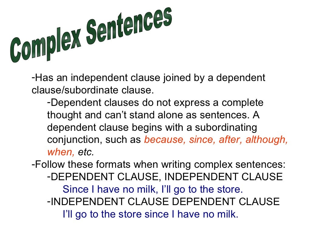 Simple Compound Complex Compound Complex Sentences