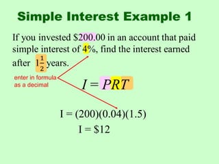 Compound Interest Formula Examples