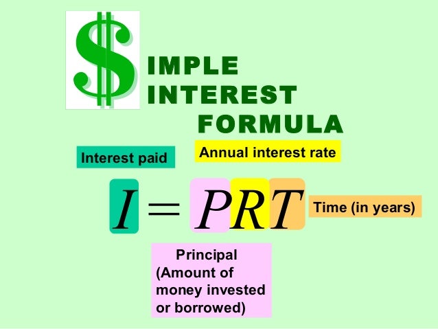annual interest formula