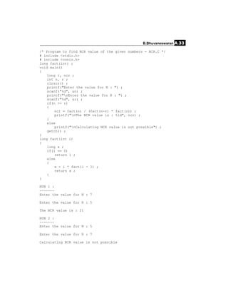 Simple C programs | PDF