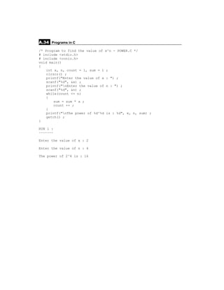 Simple C programs | PDF