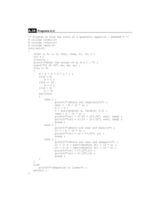 Simple C programs | PDF