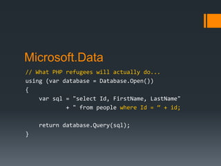 Simple.Data intro slides | PPTX