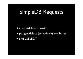 SimpleDb, an introduction