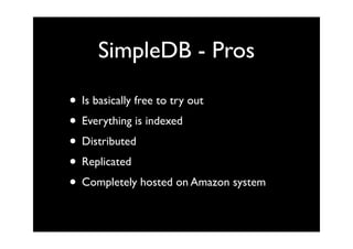 SimpleDb, an introduction