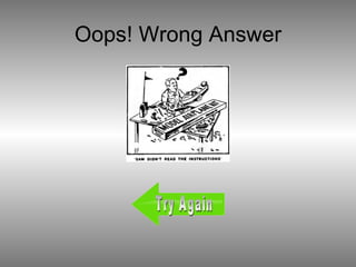 Oops! Wrong Answer Try Again 