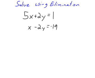 Simple elimination example slides