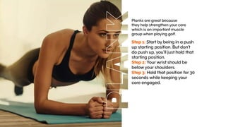 Simple exercises and stretches for golfers