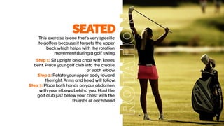 Simple exercises and stretches for golfers