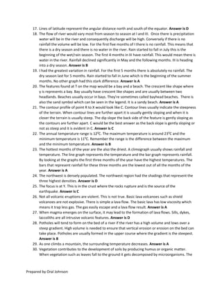Simple explanations to csec geography 2015 multiple choice | PDF