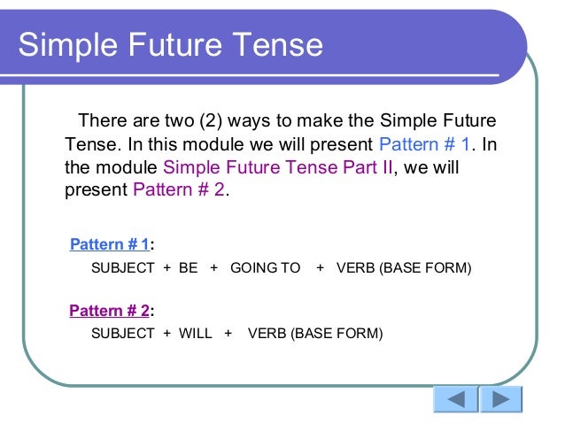 Pattern Simple Future Tense | simple future tense Pattern Simple Future Tense | simple future tense