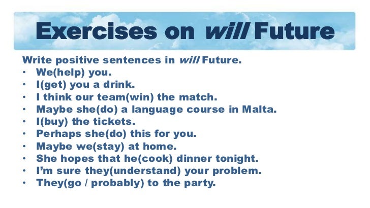 Simple Future Will Simple Future Will 4 728