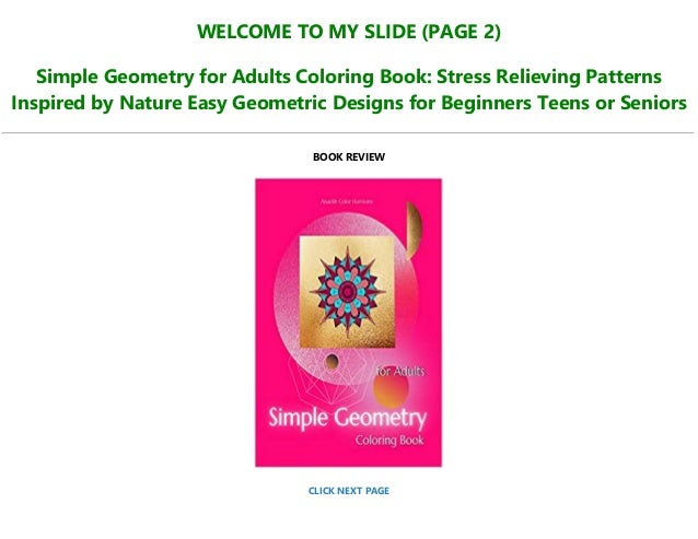Download E B O O K Simple Geometry For Adults Coloring Book Stres