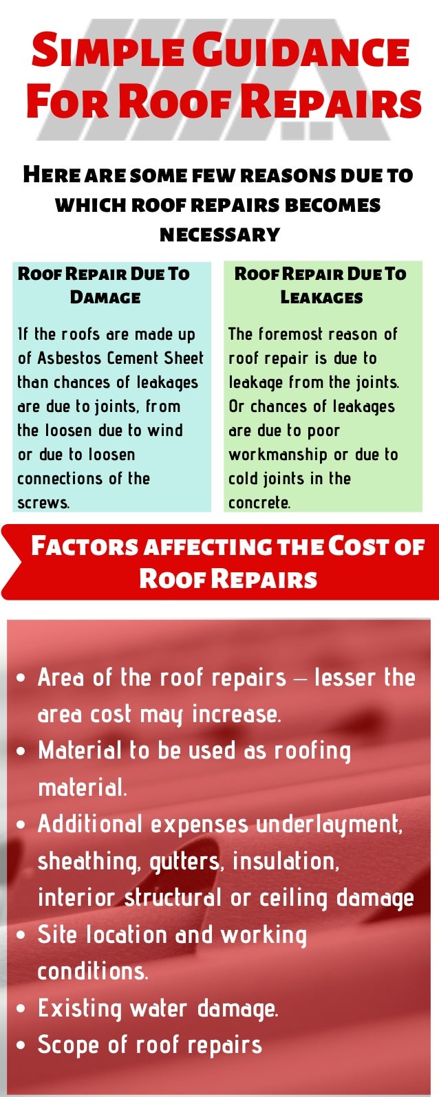 Simple Guidance For Roof Repairs