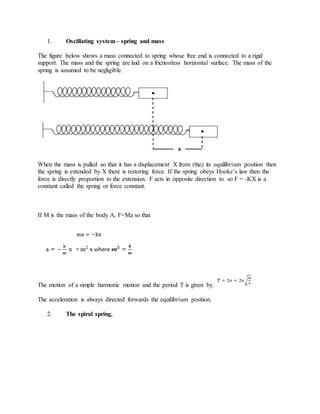 SIMPLE HARMONIC MOTION | DOCX