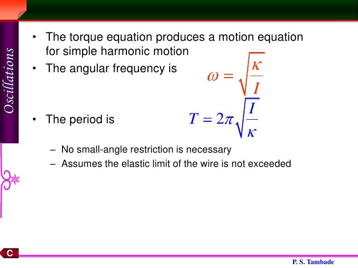 harmonic motion equation