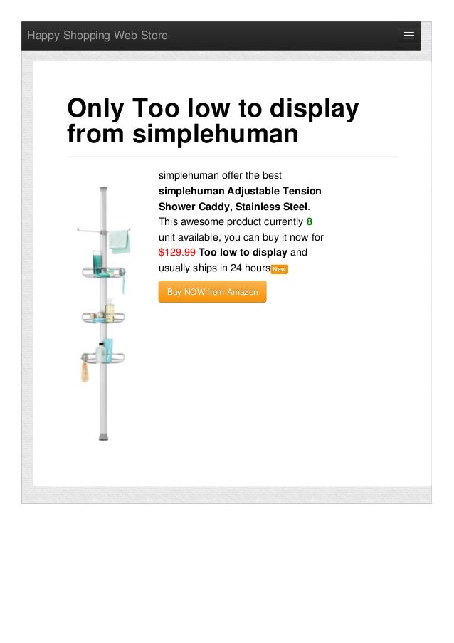 Simplehuman offerthebestadjustabletensionshowercaddystainless